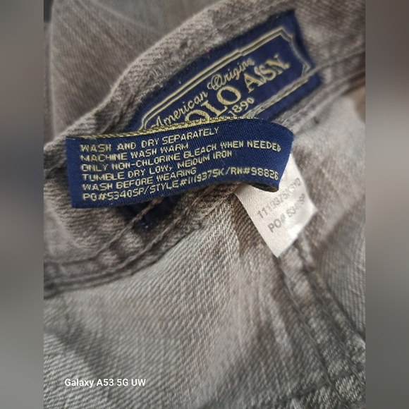 U.S. Polo Assn. W30 L30 Grey Jeans 100% Cotton Zipper Fly 5 Pocket - Picture 4 of 5